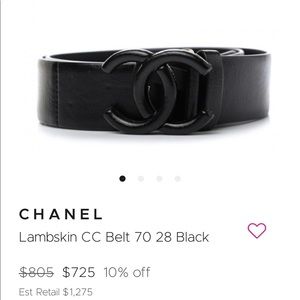 CHANEL CC belt BLACK (sz 30|75)